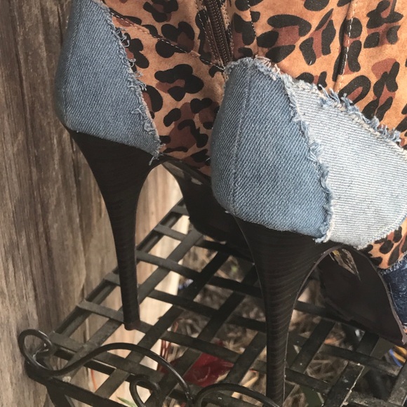 🔥STUNNING STILLETO PATCHWORK BOOTS 🔥! HOT - Picture 4 of 8